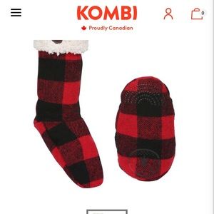 Kombi Fleece Lined Indoor Socks Buffalo Plaid